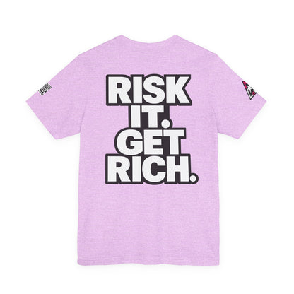 Risk It. Get Rich. – Bold Motivational Graphic Tee