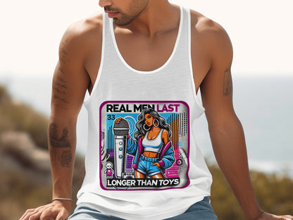 Real Men Last Longer Than Toys Graphic Tank product type