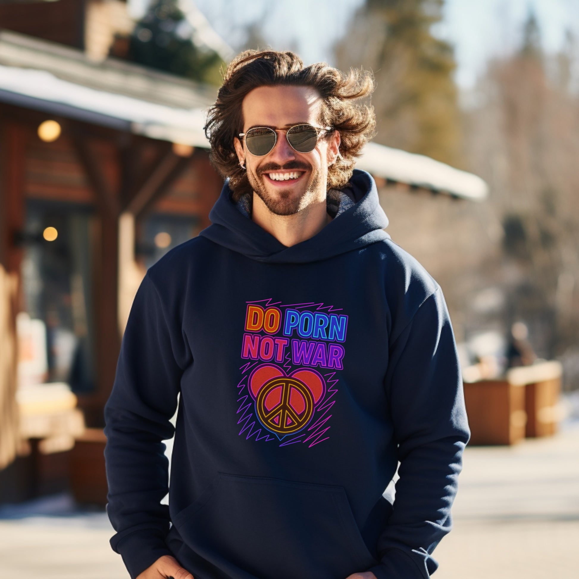 Promote Peace with Do Porn Not War Hoodie product