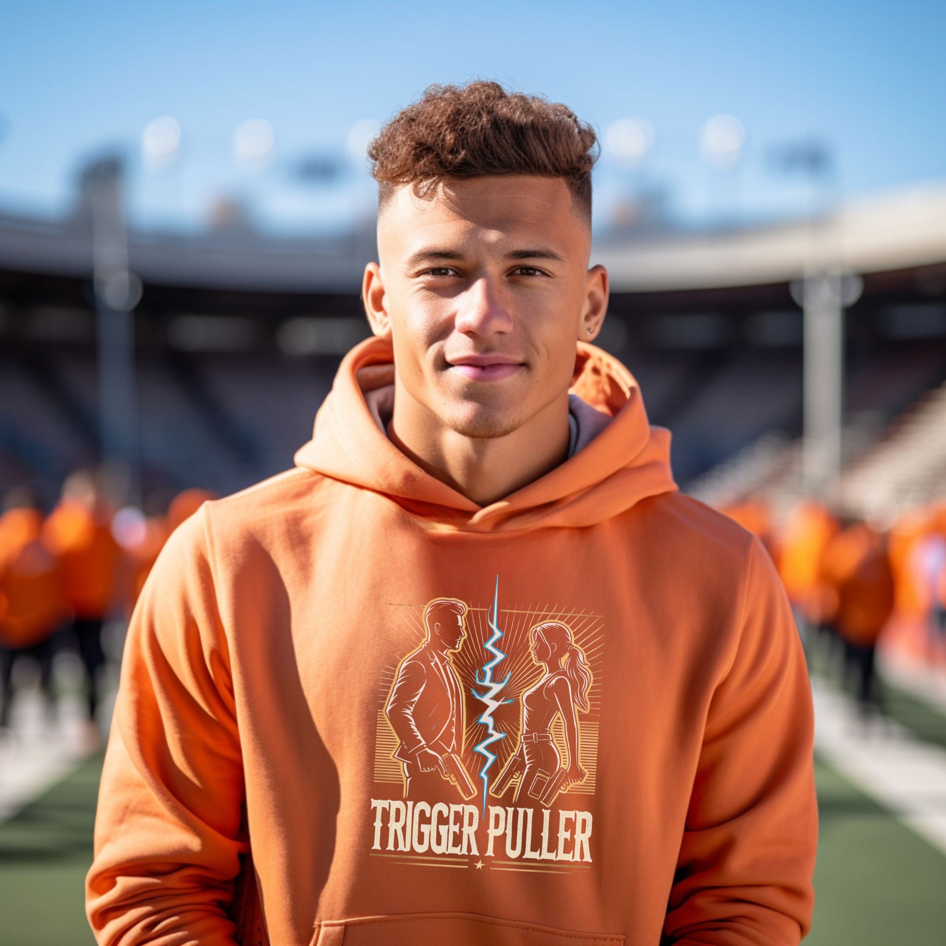 Trigger Puller Orange Graphic Hoodie product