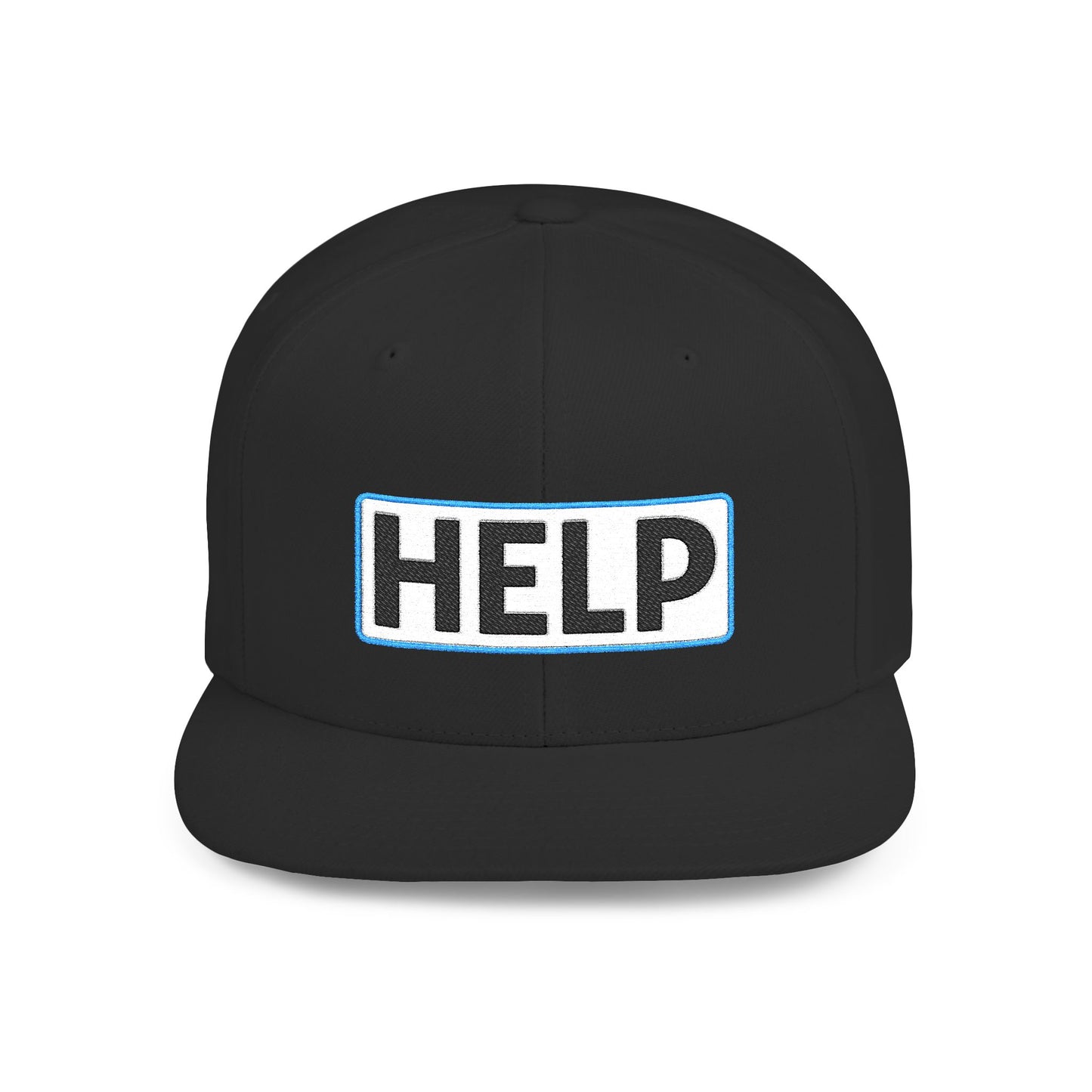 HELP Embroidered Snapback Hat | Funny Trucker Cap | Sarcastic Streetwear Hat | Festival & Everyday Cap Gift