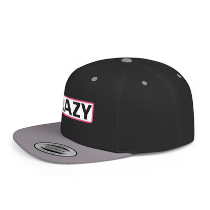 CRAZY Embroidered Snapback Hat | Funny Statement Cap | Bold Streetwear Flat Bill | Conversation Starter Gift