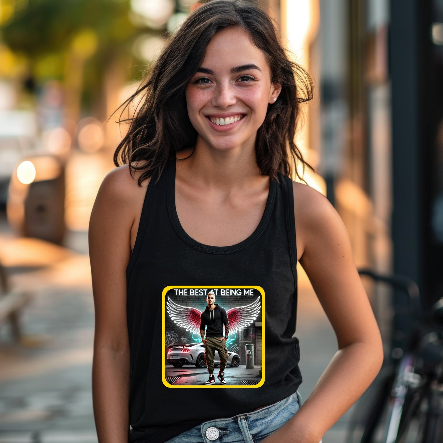 The Best At Being Me Angel Wings Graphic Tank product