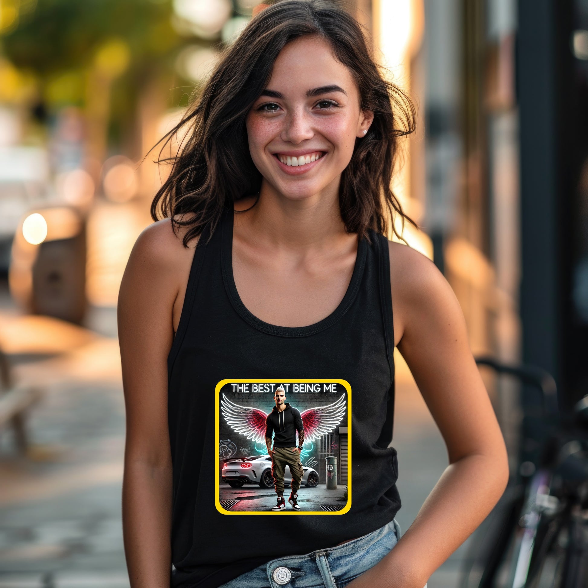 The Best At Being Me Angel Wings Graphic Tank product