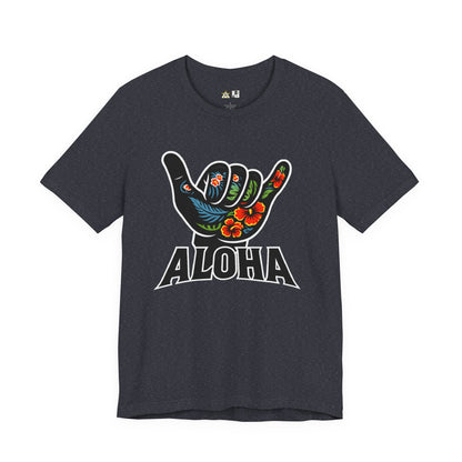 Aloha Shaka Floral Vibe – Unisex Streetwear Graphic Tee
