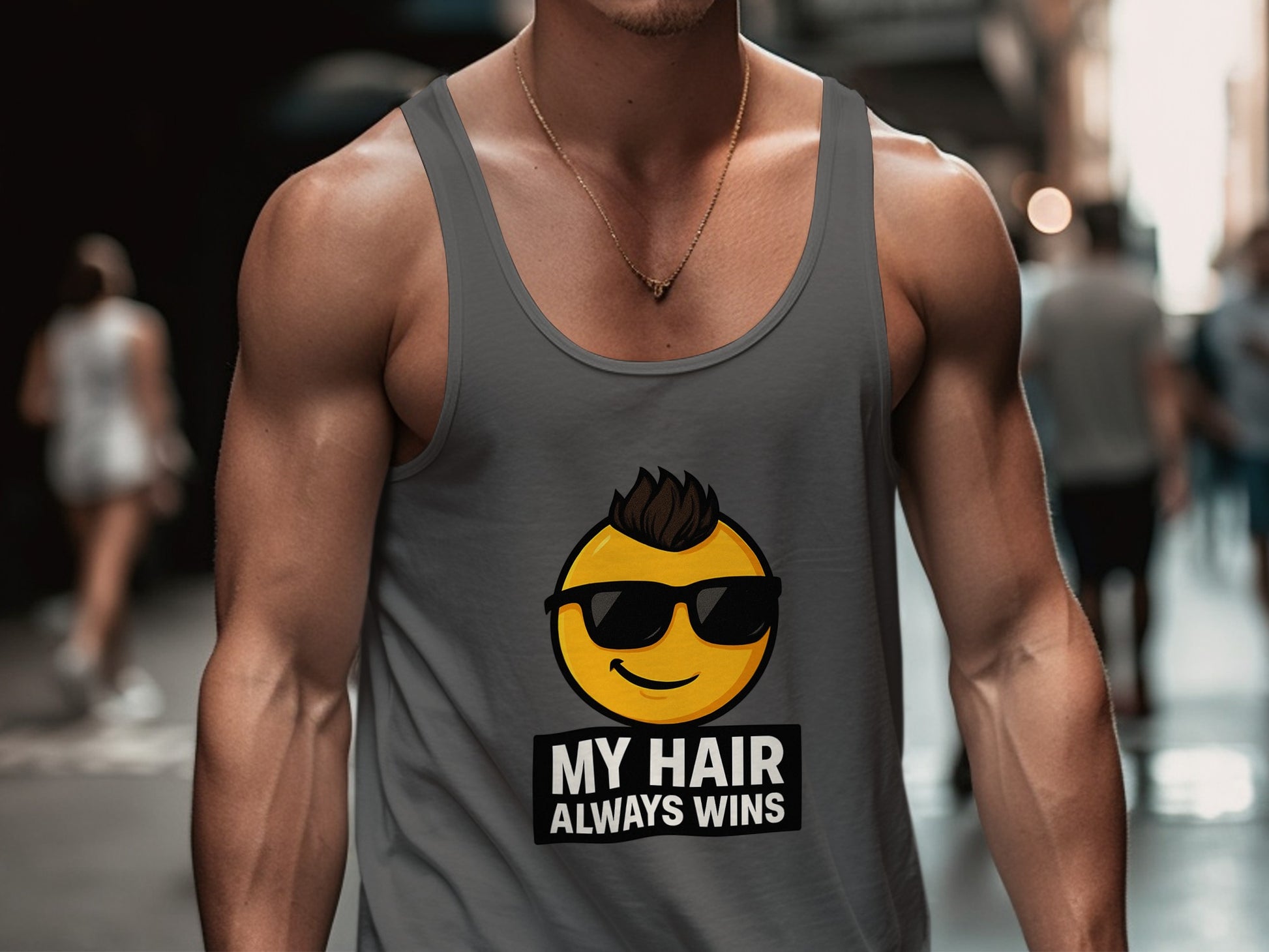 My Hair Always Wins Emojis Graphic Tank Top product