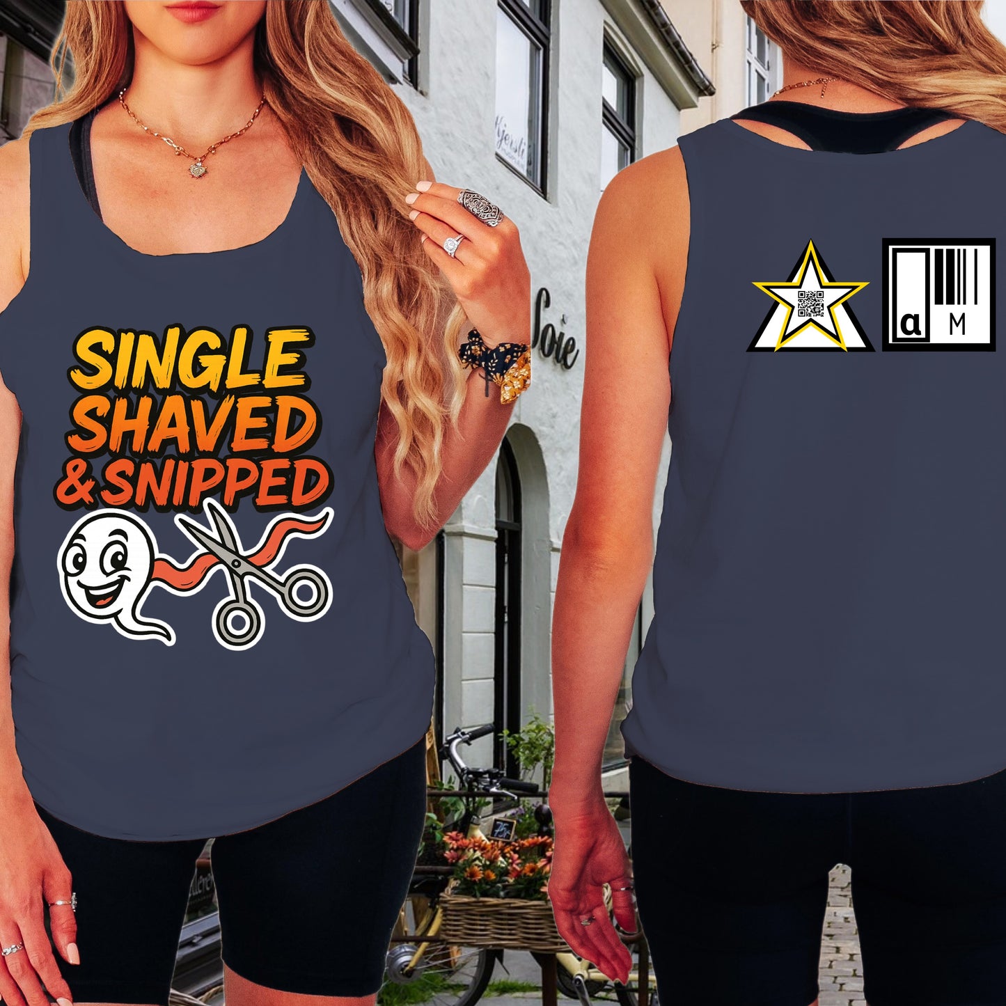 Single Shaved and Snipped Graphic Tank Top product type