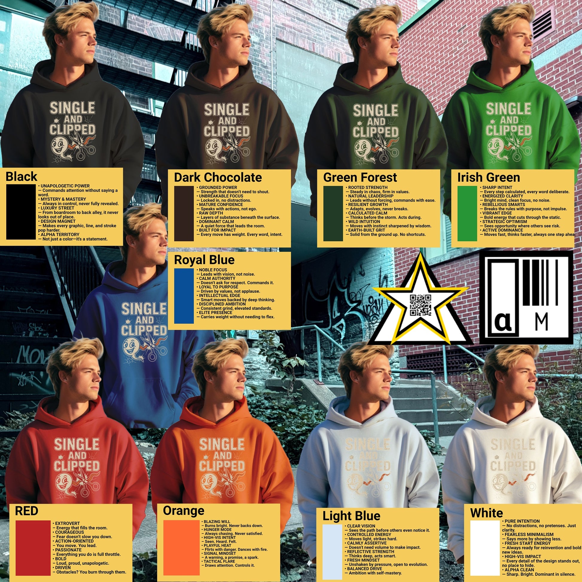 Single and Clipped Graphic Hoodie product