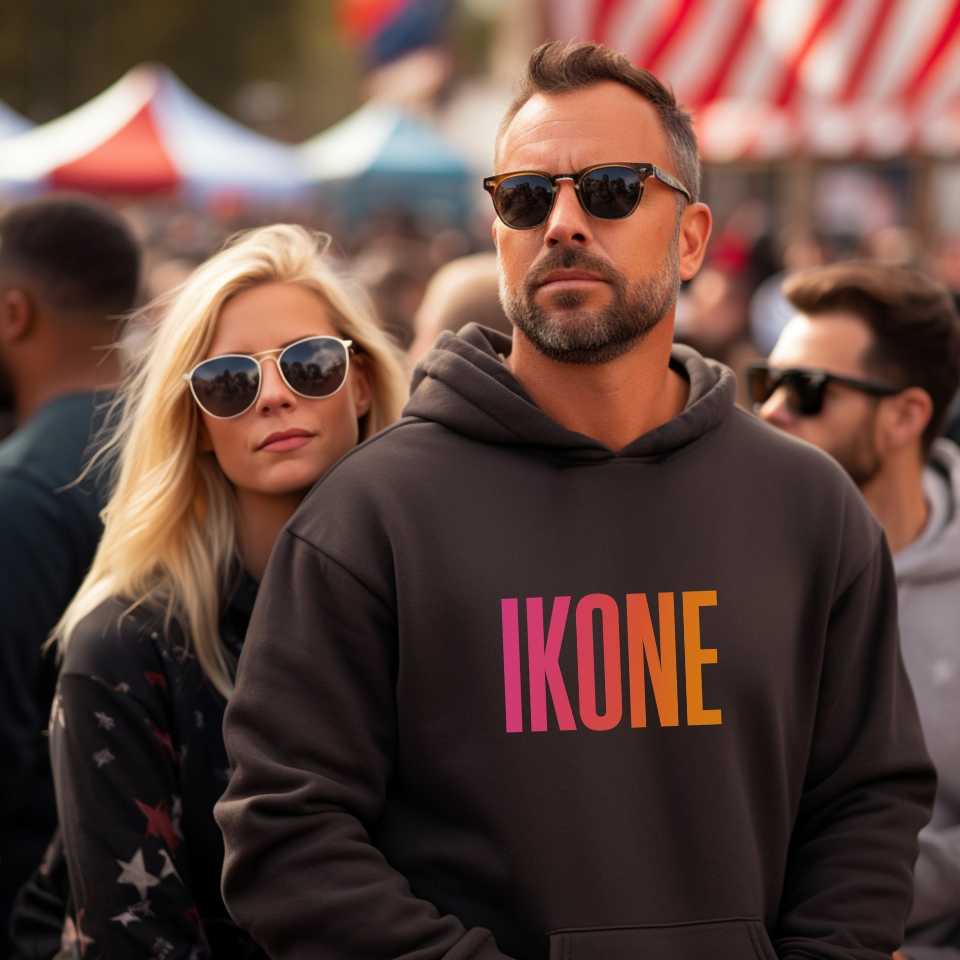 IKONE Bold Logo Hoodies for Stylish Streetwear