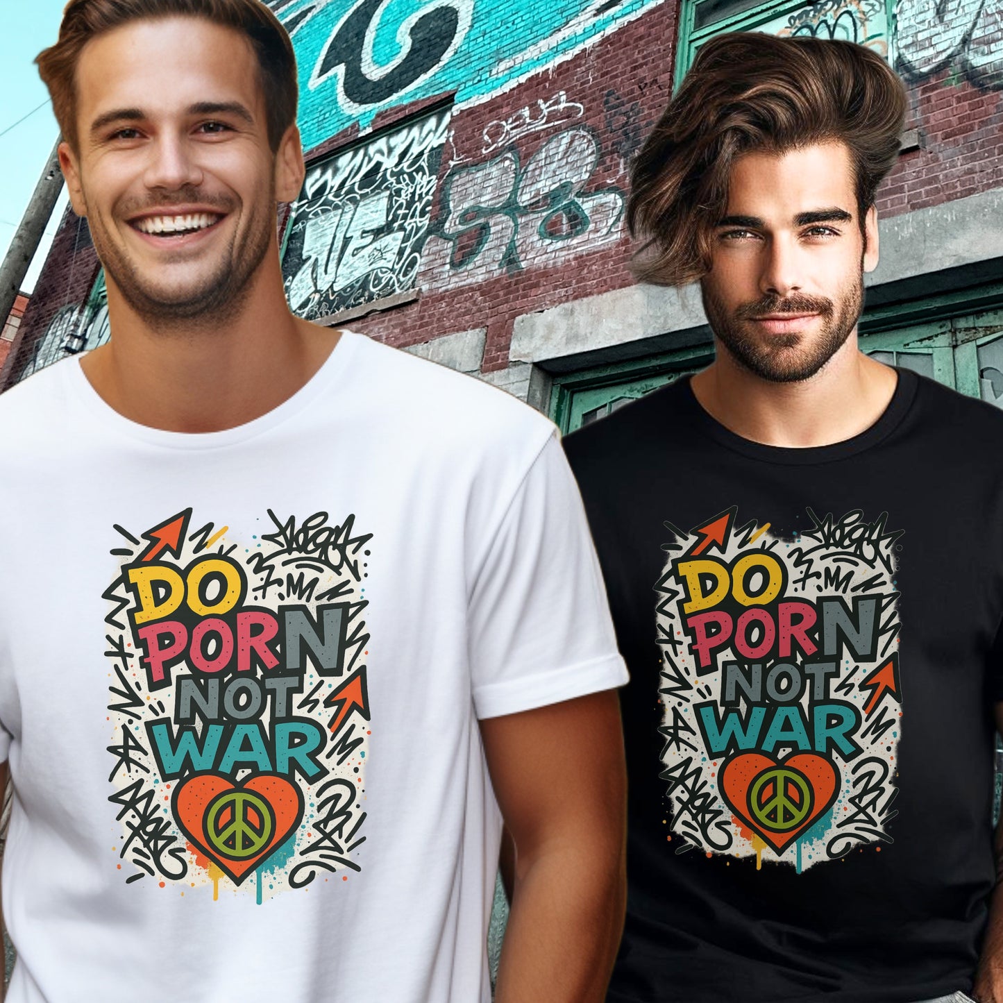 Do Porn Not War Graphic Tee Shirt Casual Wear product type