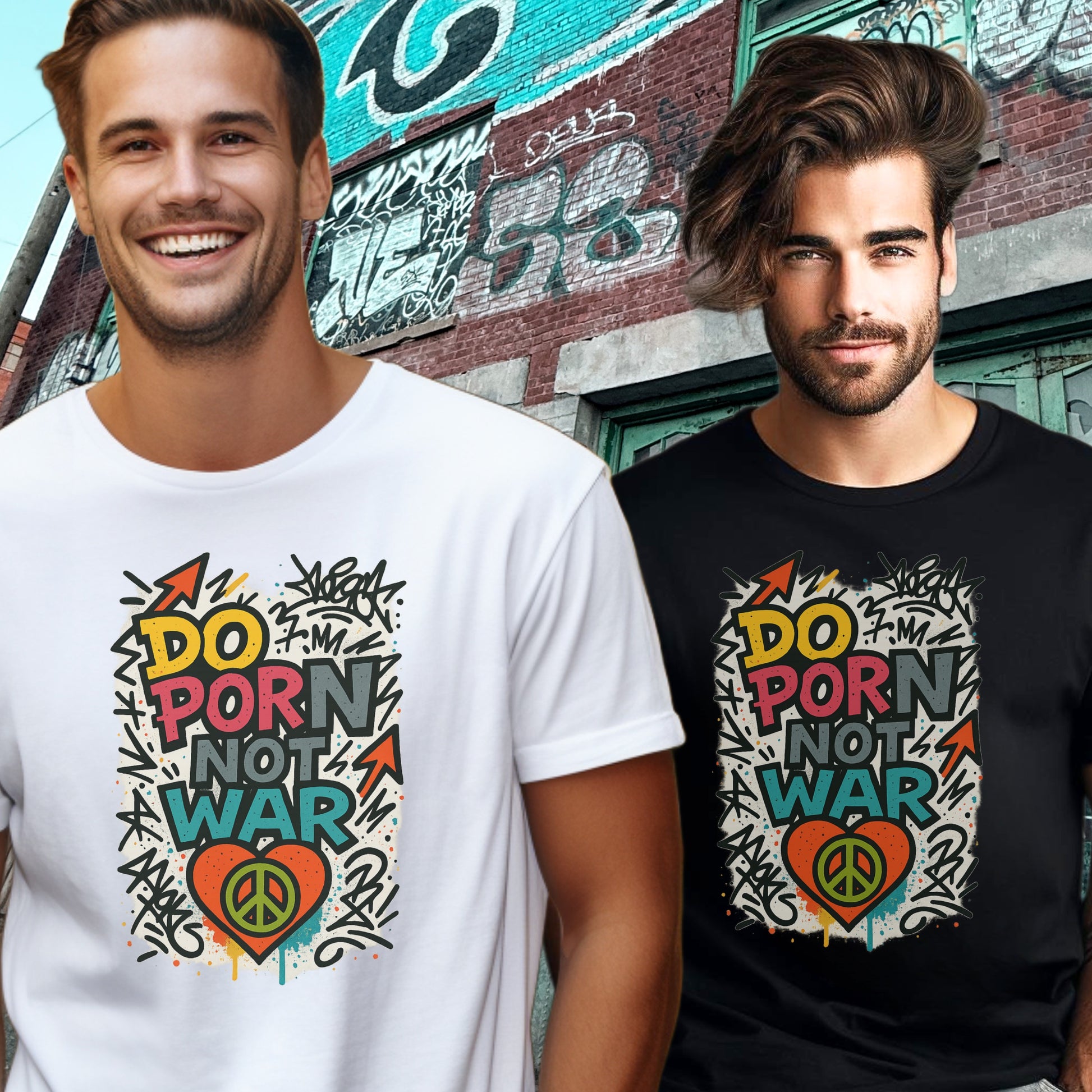 Do Porn Not War Graphic Tee Shirt Casual Wear product type