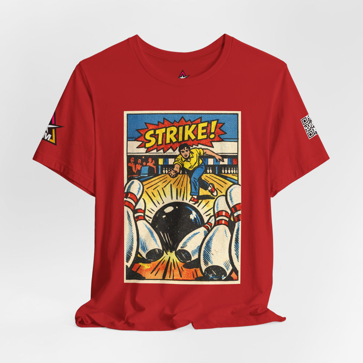 Strike Graphic T-Shirt | Bowling Streetwear Tee | Retro Bowling Shirt  STRIKE.