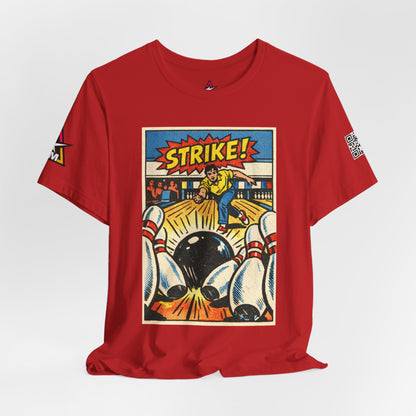 Strike Graphic T-Shirt | Bowling Streetwear Tee | Retro Bowling Shirt  STRIKE.