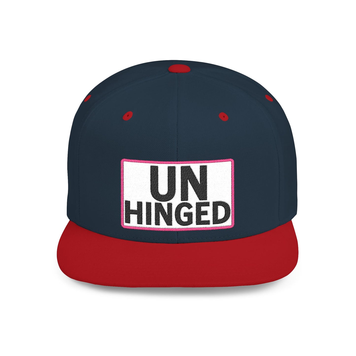 UNHINGED Embroidered Snapback Hat | Funny Statement Cap | Bold Streetwear Flat Bill | Dark Humor Gift