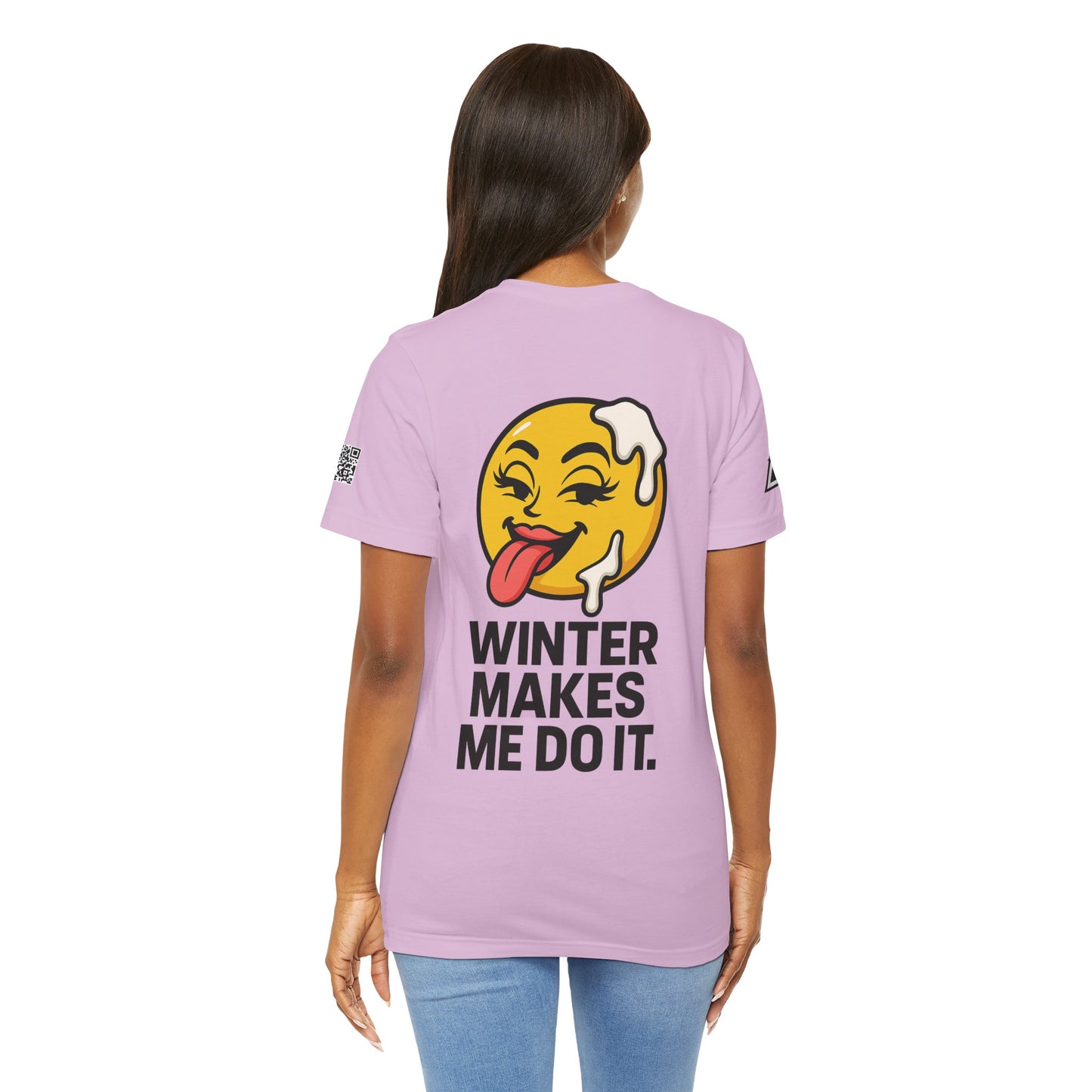 Winter Makes Me Do It Graphic T-Shirt | Funny Winter Tee | Cheeky Snow Lover Shirt