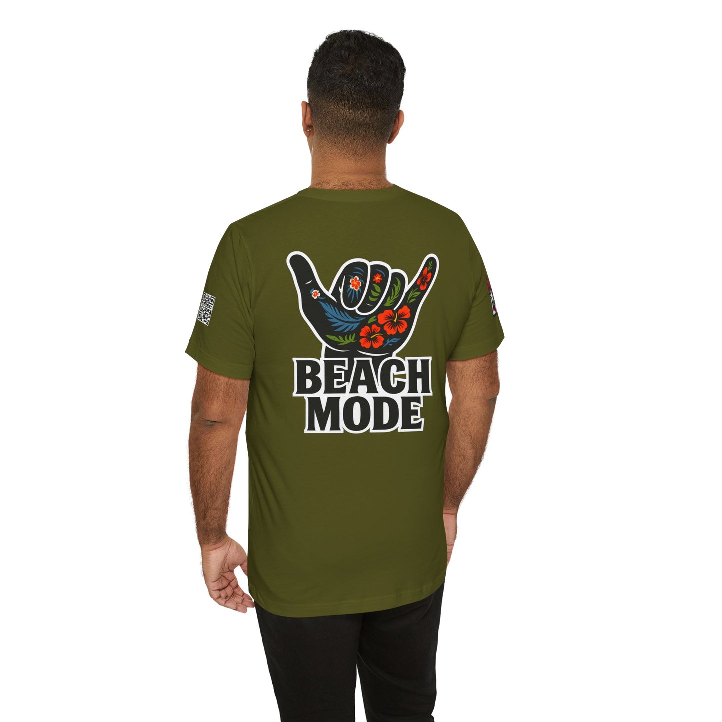 Beach Mode Graphic T-Shirt | Shaka Hand Tropical Tee | Summer Streetwear