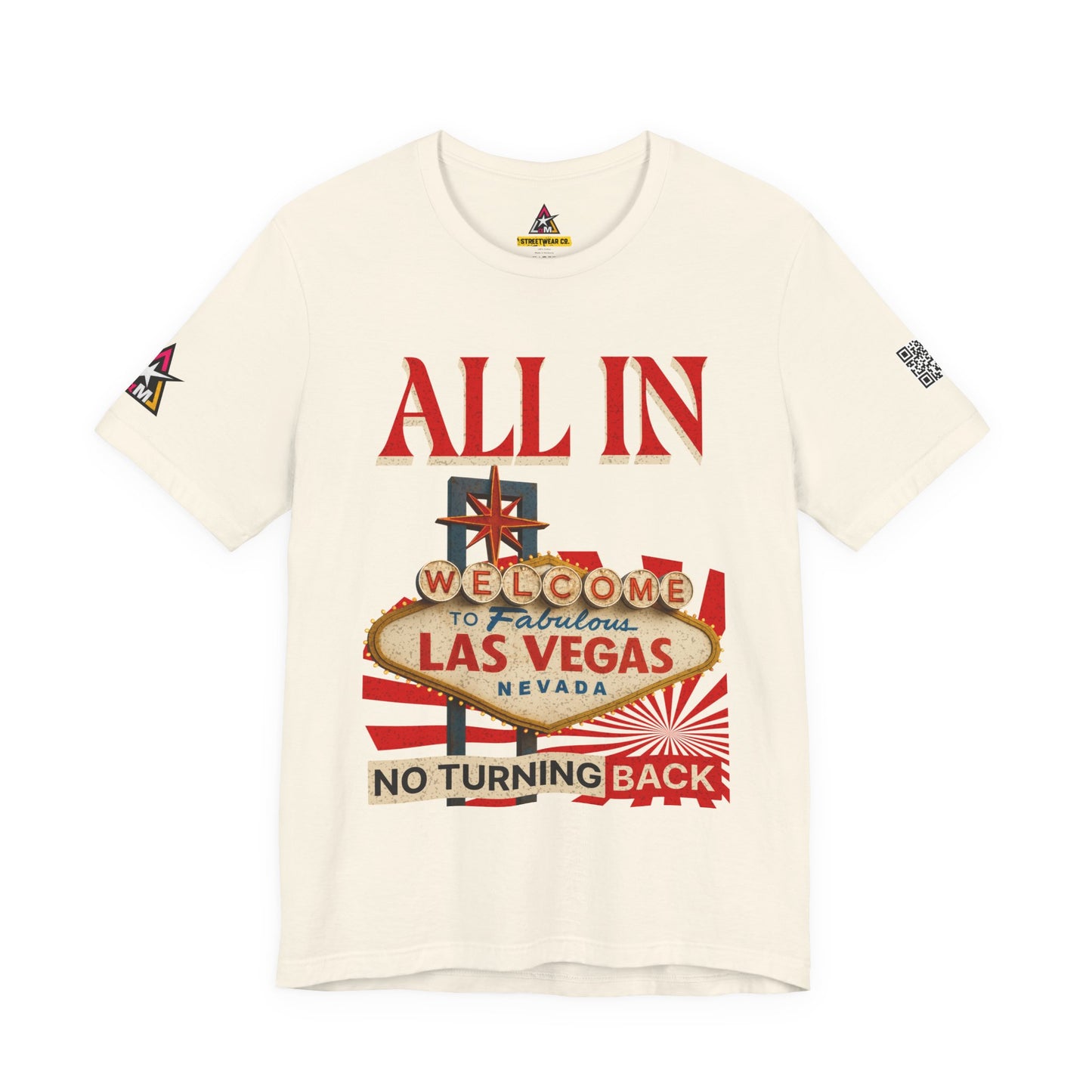 ALL IN | Welcome to Fabulous Las Vegas | No Turning Back | Vintage Casino Graphic Tee | Unisex Streetwear
