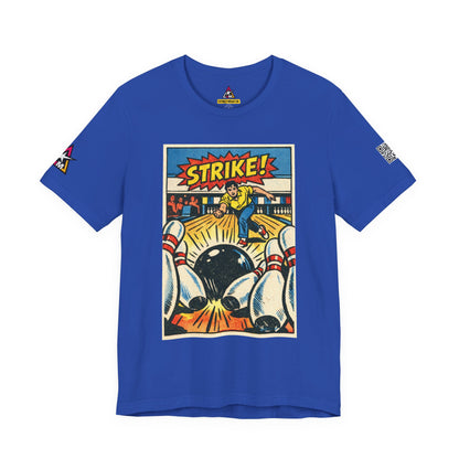 Strike Graphic T-Shirt | Bowling Streetwear Tee | Retro Bowling Shirt  STRIKE.