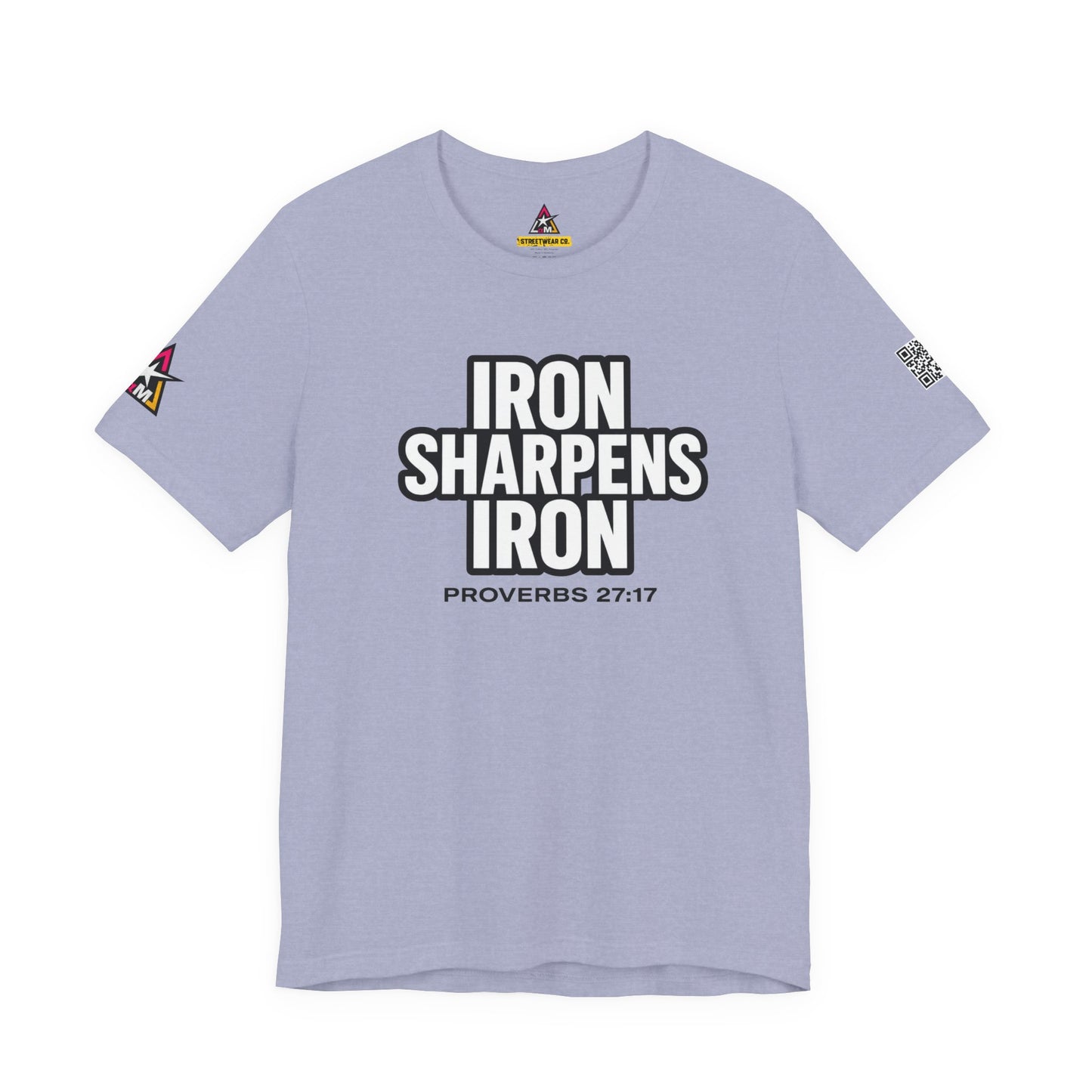 Iron Sharpens Iron Graphic T-Shirt | Proverbs 27:17 Christian Tee | Faith & Strength Streetwear