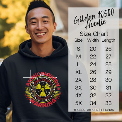 Atomic Radiation Warning Gildan 18500 Hoodie product