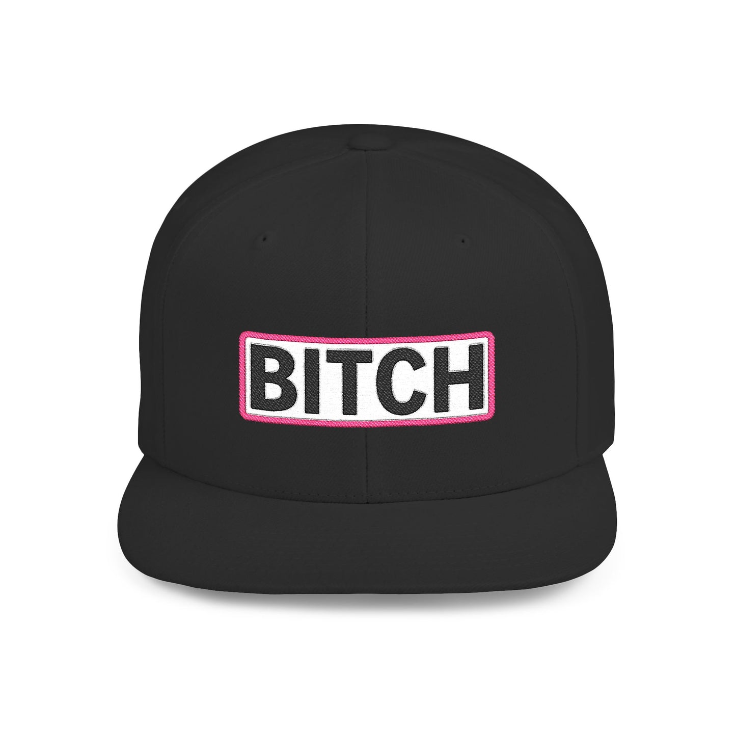 BITCH Embroidered Snapback Hat | Funny Statement Cap | Bold Streetwear Flat Bill | Conversation Starter Gift