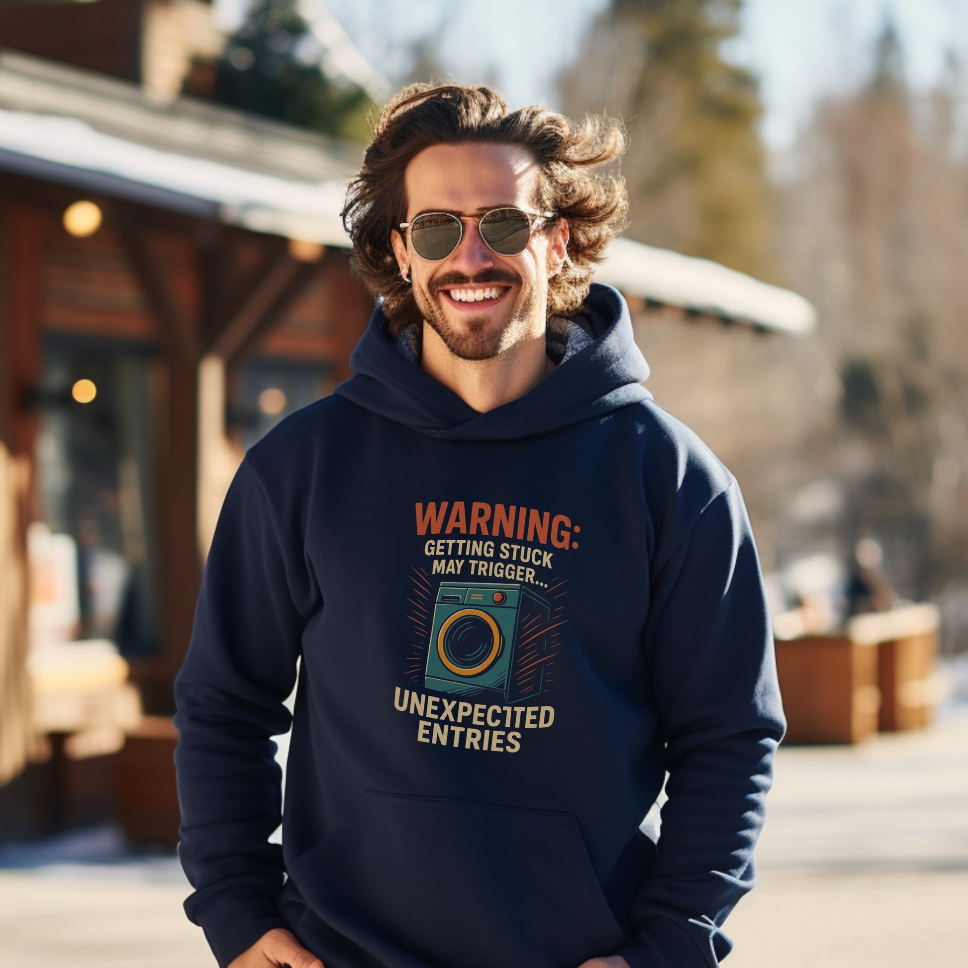 Warning Graphic Hoodie with Unexpected Entries product