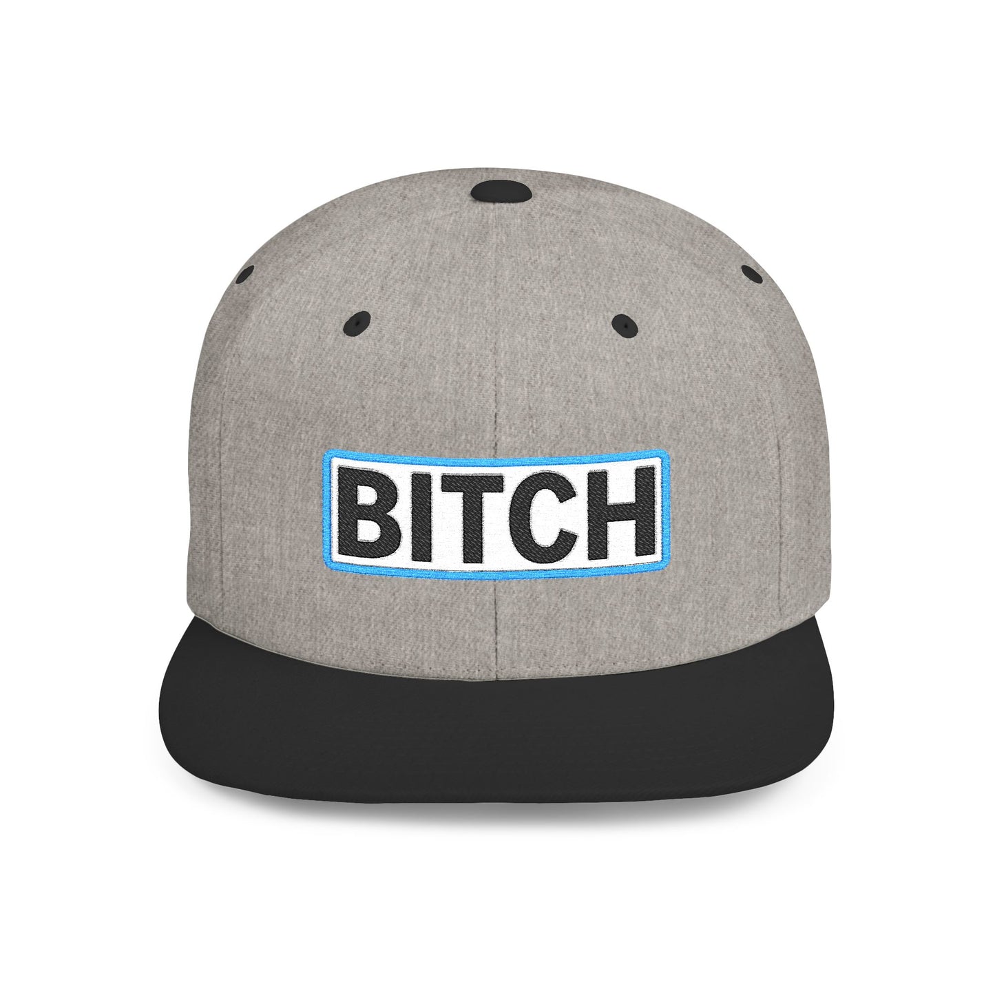 BITCH Embroidered Snapback Hat | Funny Statement Cap | Bold Streetwear Flat Bill | Conversation Starter Gift
