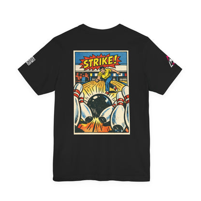 Strike Graphic T-Shirt | Bowling Streetwear Tee | Retro Bowling Shirt  STRIKE.
