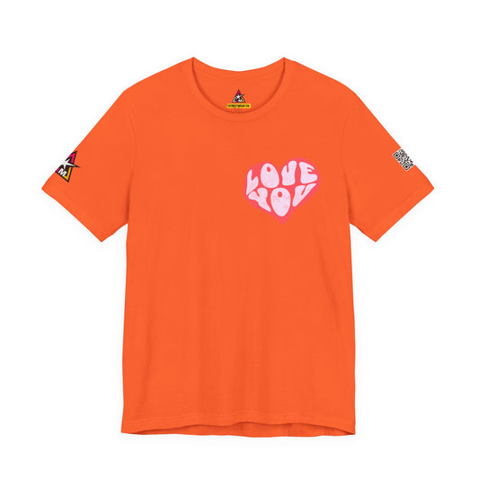 Love You Graphic T-Shirt | Heart Graphic Tee | Cute Retro Streetwear Shirt