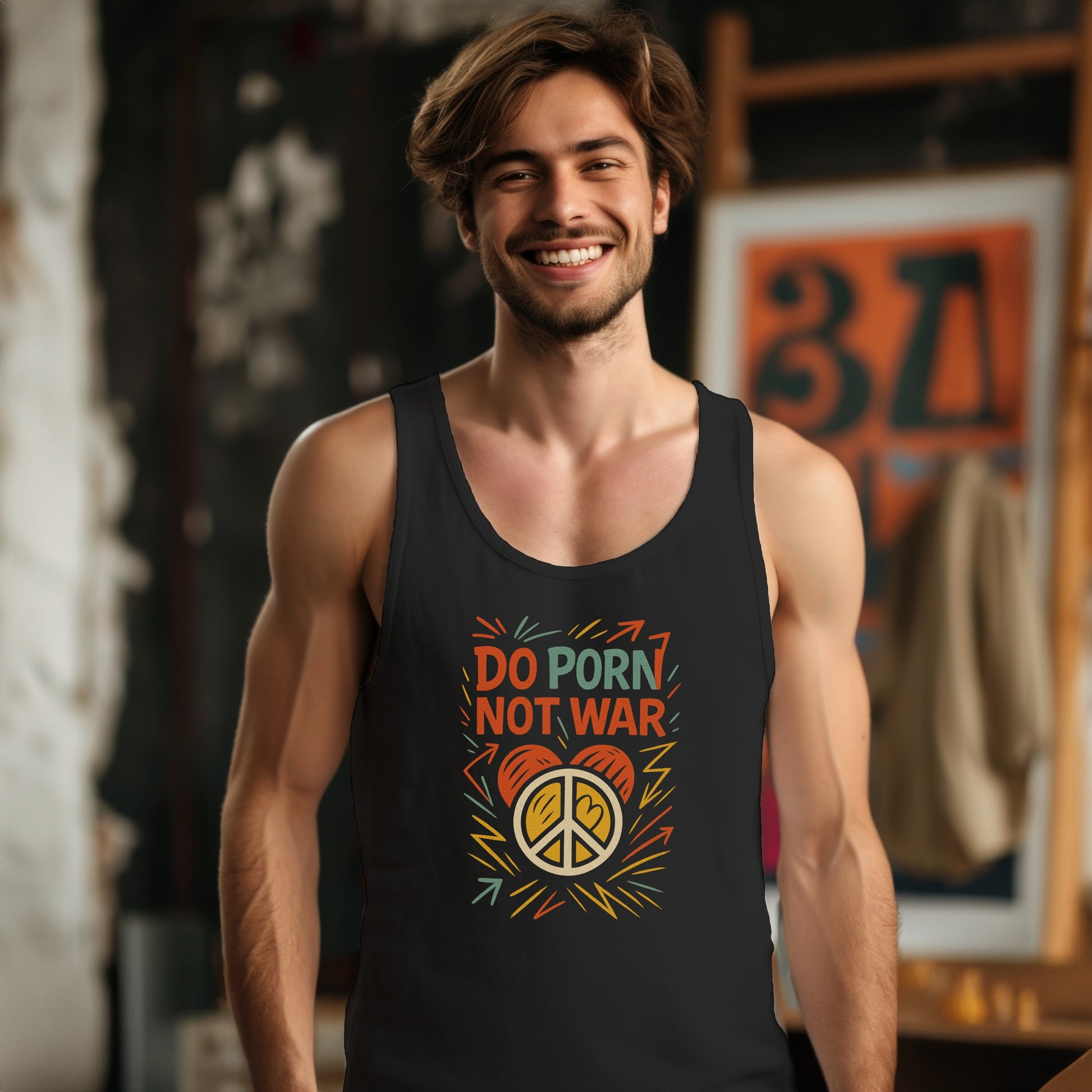 Do Porn Not War Graphic Art Tank Top product