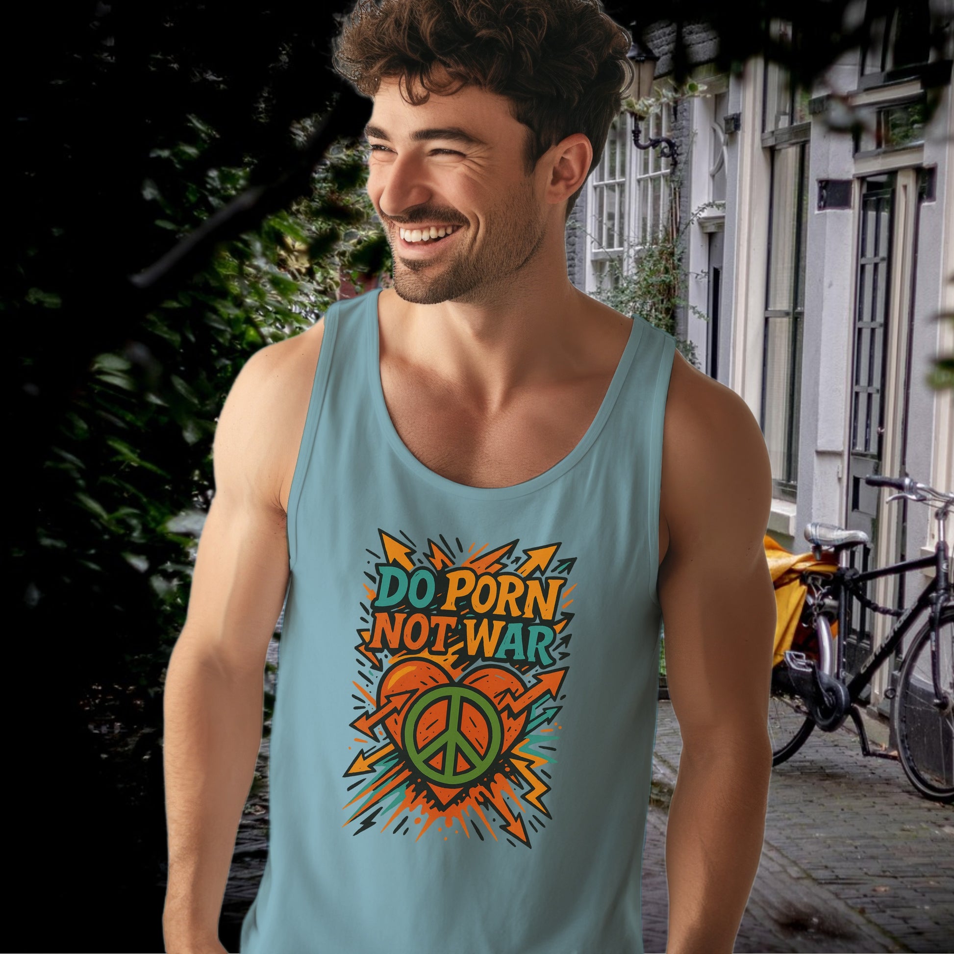 Do Porn Not War Graphic Print Tank Top product