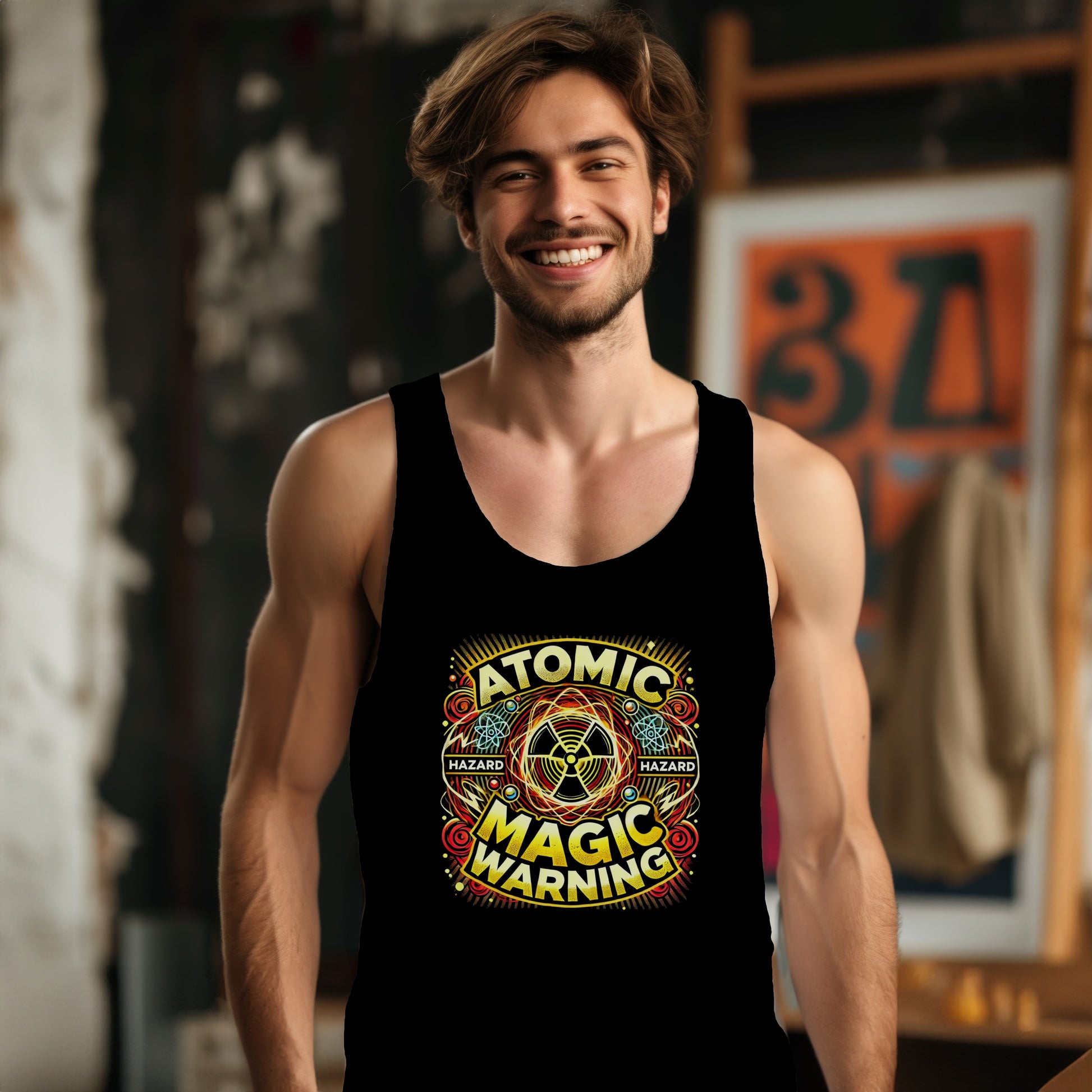 Atomic Magic Warning Sign Print Tank Top product