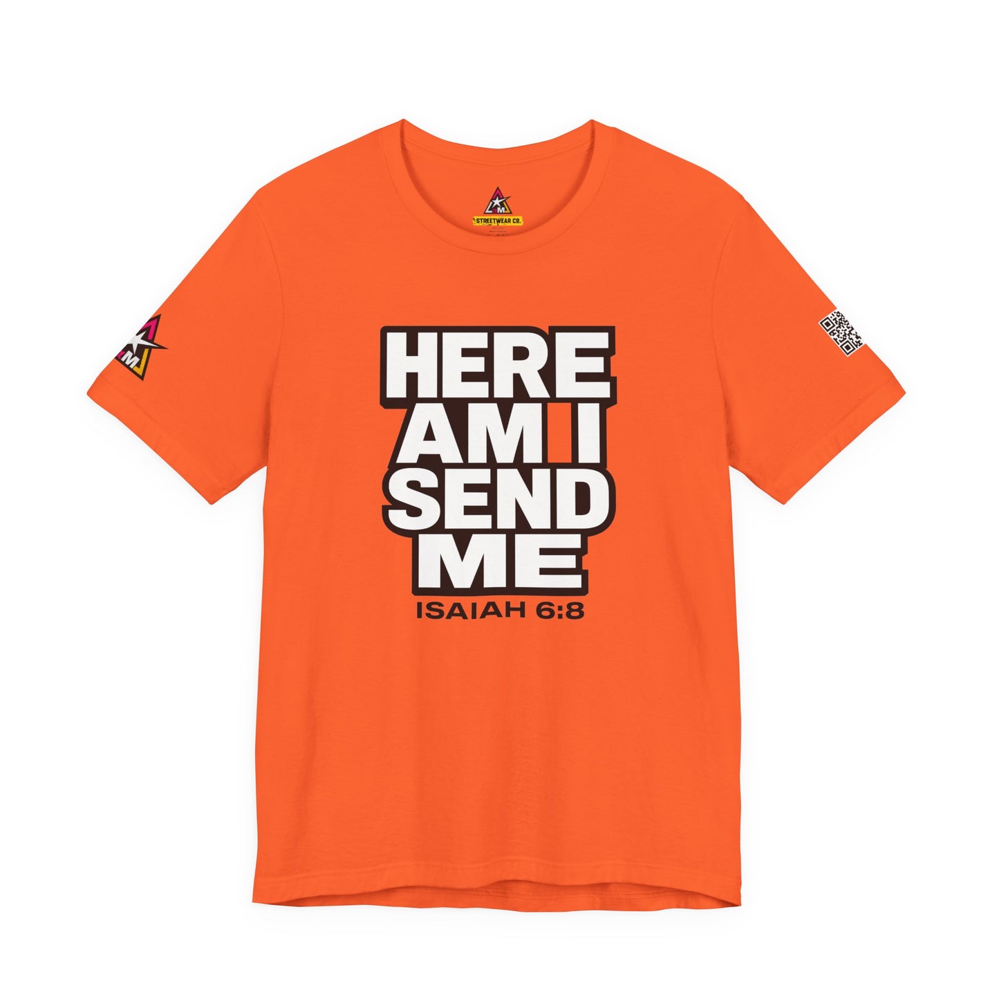 Here Am I, Send Me Graphic T-Shirt | Isaiah 6:8 Christian Tee | Faith Statement Shirt