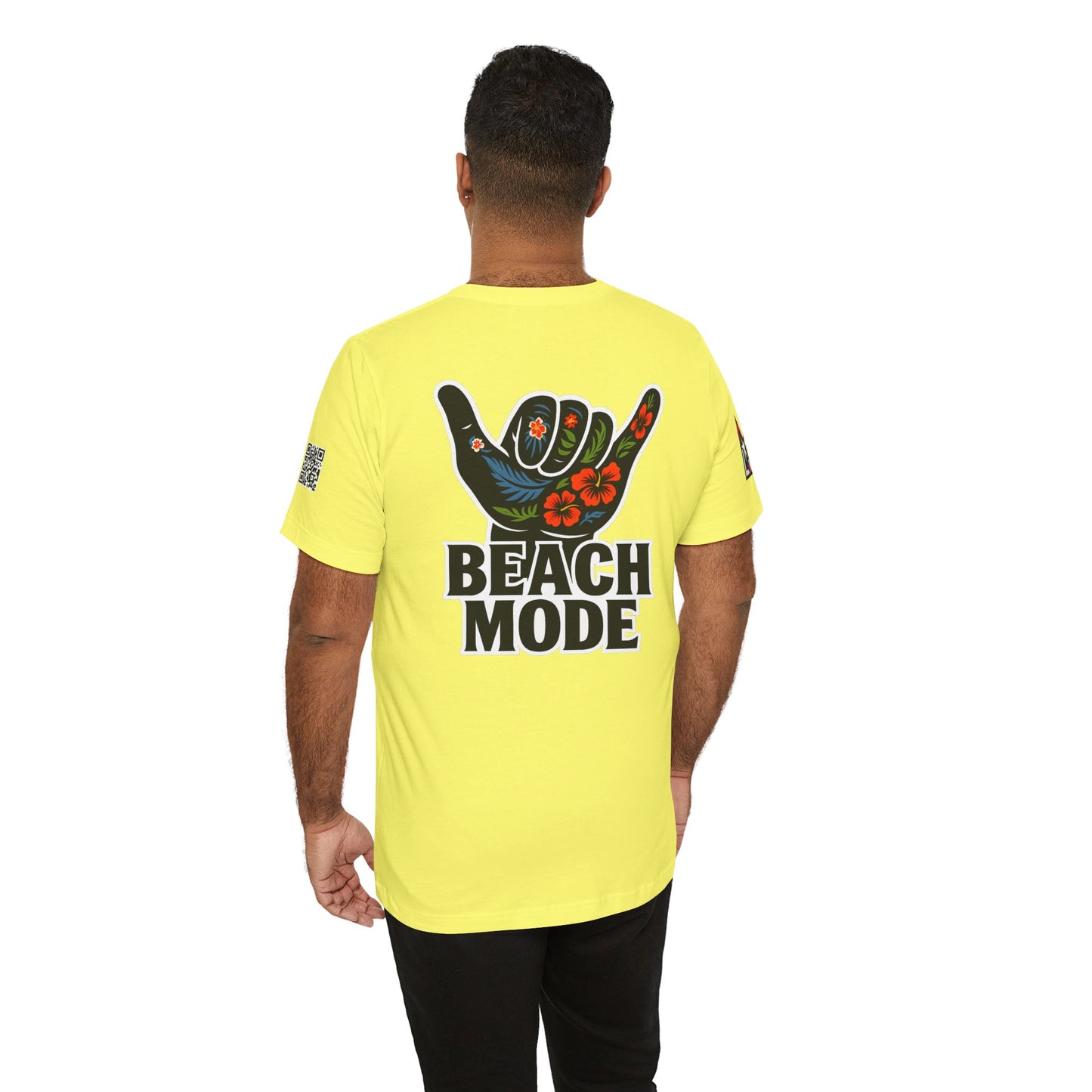Beach Mode Graphic T-Shirt | Shaka Hand Tropical Tee | Summer Streetwear