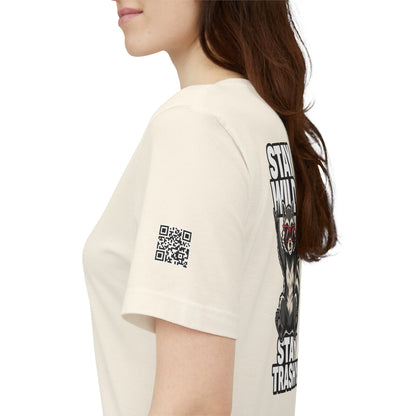 Stay Wild, Stay Trashy – Funny Raccoon Graphic Tee