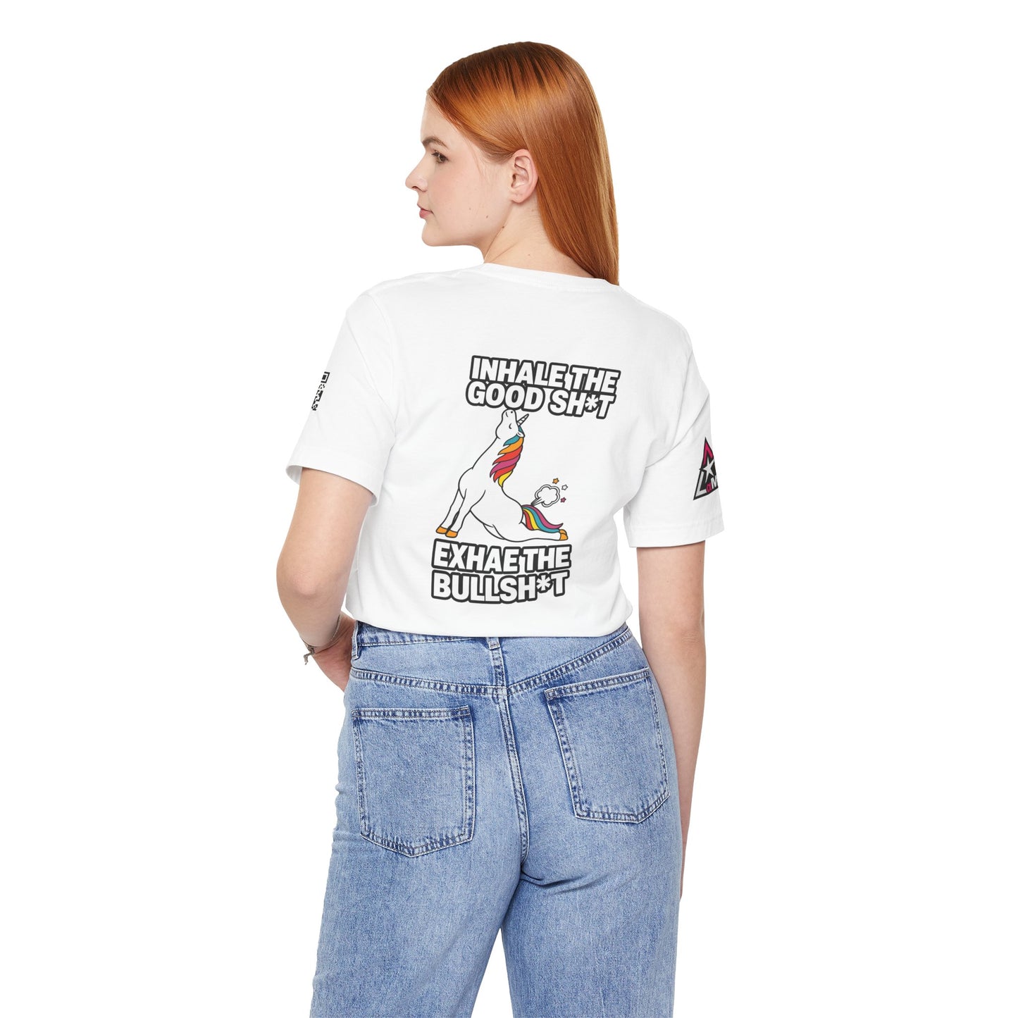 Inhale the Good Shit, Exhale the Bullshit – Funny Unicorn Graphic Tee