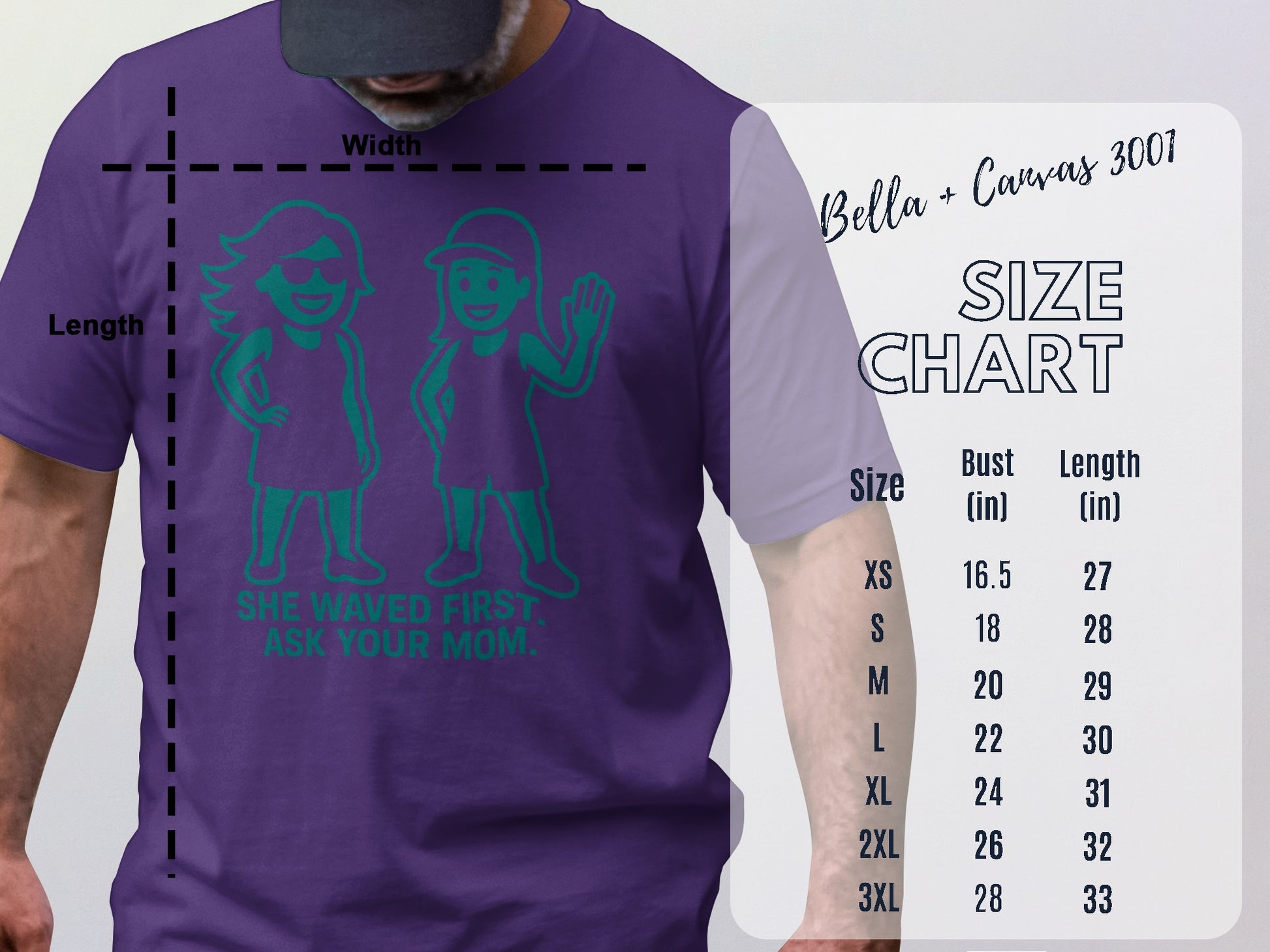 She Waved First Ask Your Mom Graphic T-Shirt product type