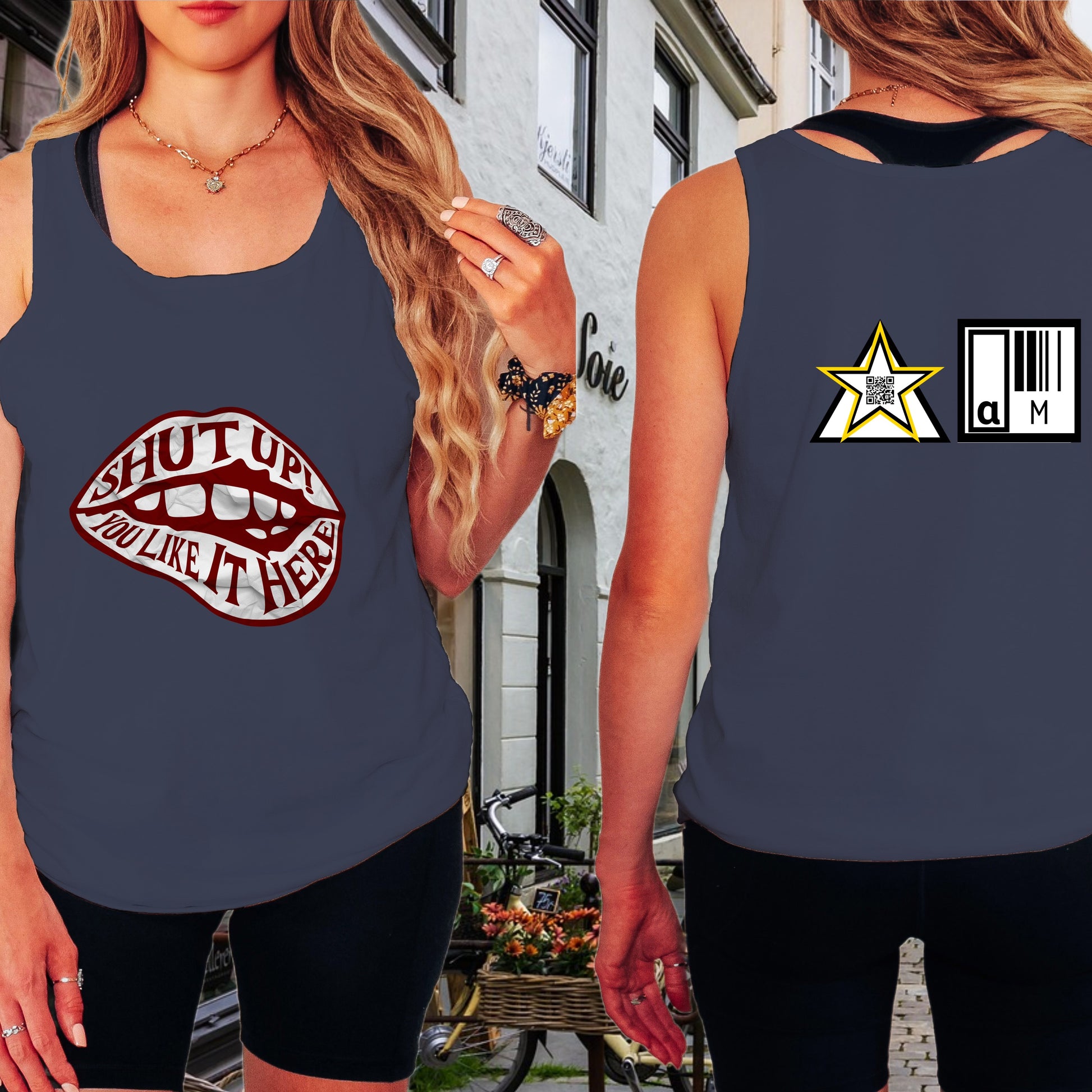 Shut Up You Like It Here Graphic Tank Top product