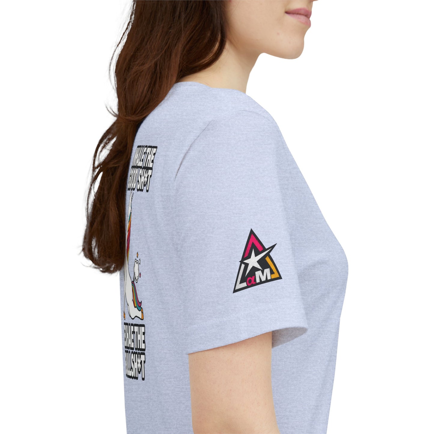 Inhale the Good Shit, Exhale the Bullshit – Funny Unicorn Graphic Tee