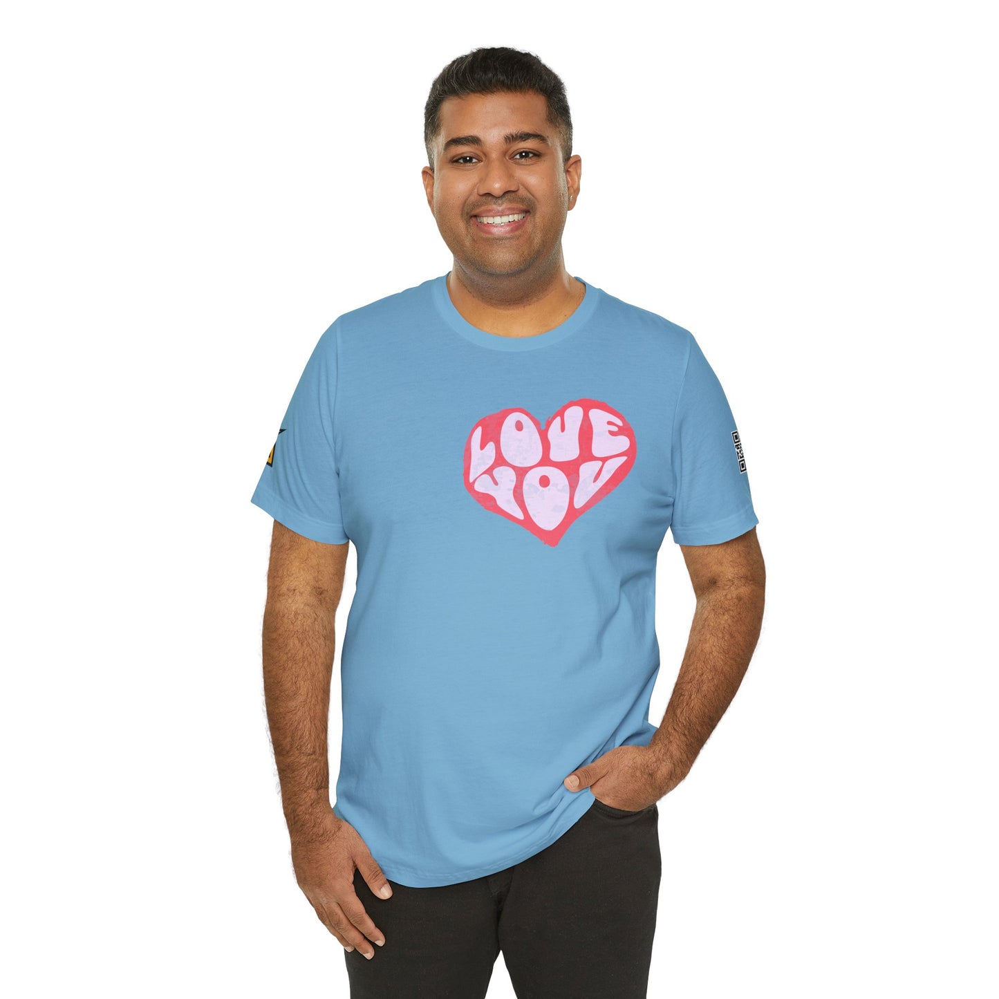 Love You Graphic T-Shirt | Heart Graphic Tee | Cute Retro Streetwear Shirt