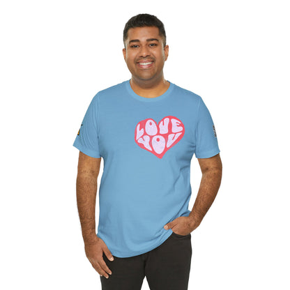 Love You Graphic T-Shirt | Heart Graphic Tee | Cute Retro Streetwear Shirt