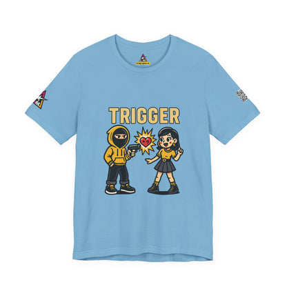 Trigger Graphic T-Shirt | Funny Dating Tee | Toxic Love Streetwear  TRIGGER
