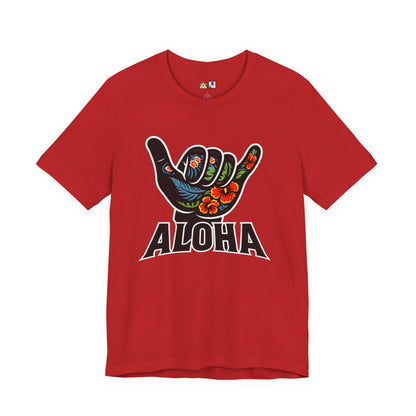 Aloha Shaka Floral Vibe – Unisex Streetwear Graphic Tee