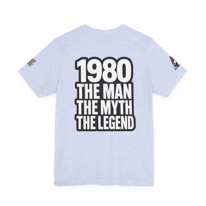 1980 The Man The Myth The Legend Graphic T-Shirt | 1980 Birthday Tee | Vintage Legend Shirt