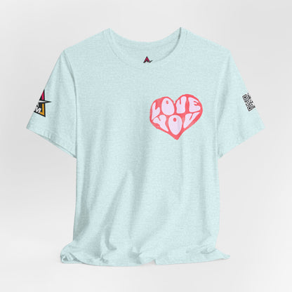 Love You Graphic T-Shirt | Heart Graphic Tee | Cute Retro Streetwear Shirt