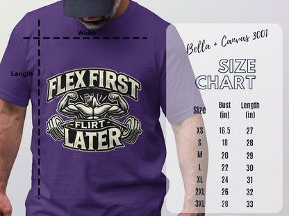 Flex First Flirt Later Graphic Tee Shirt product type