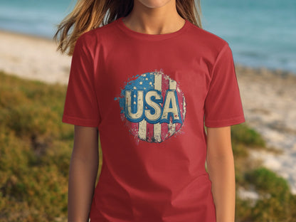 Patriotic USA Flag Themed Graphic T-Shirt product