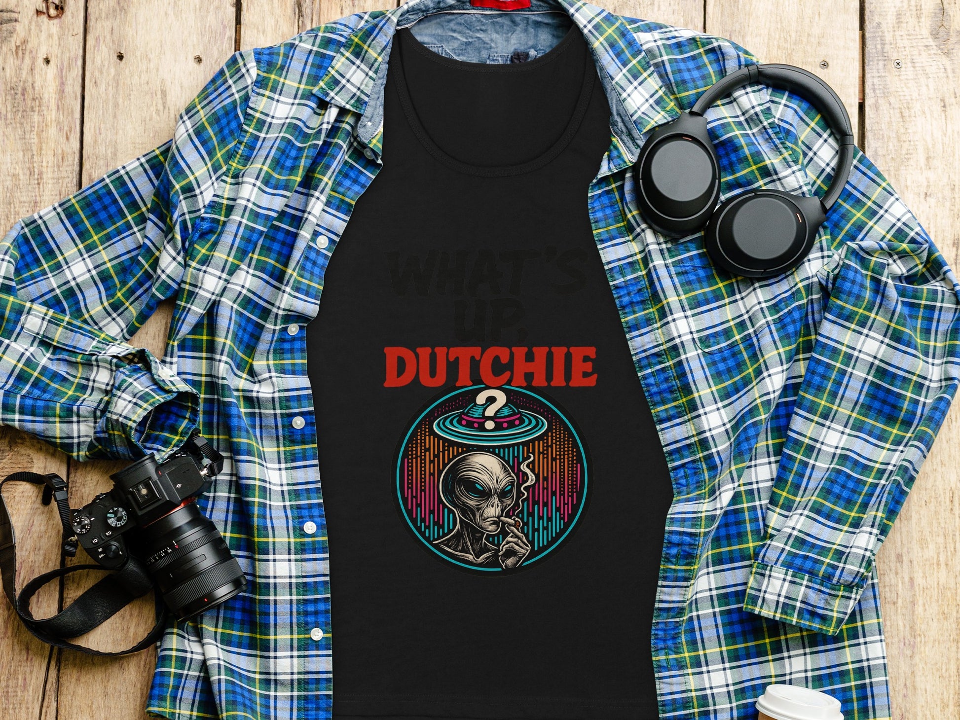 What's Up Dutchie Alien Graphic T-Shirt product