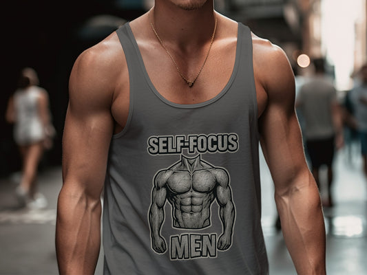 SELF-FOCUS MEN Graphic Athletic Tank Top product