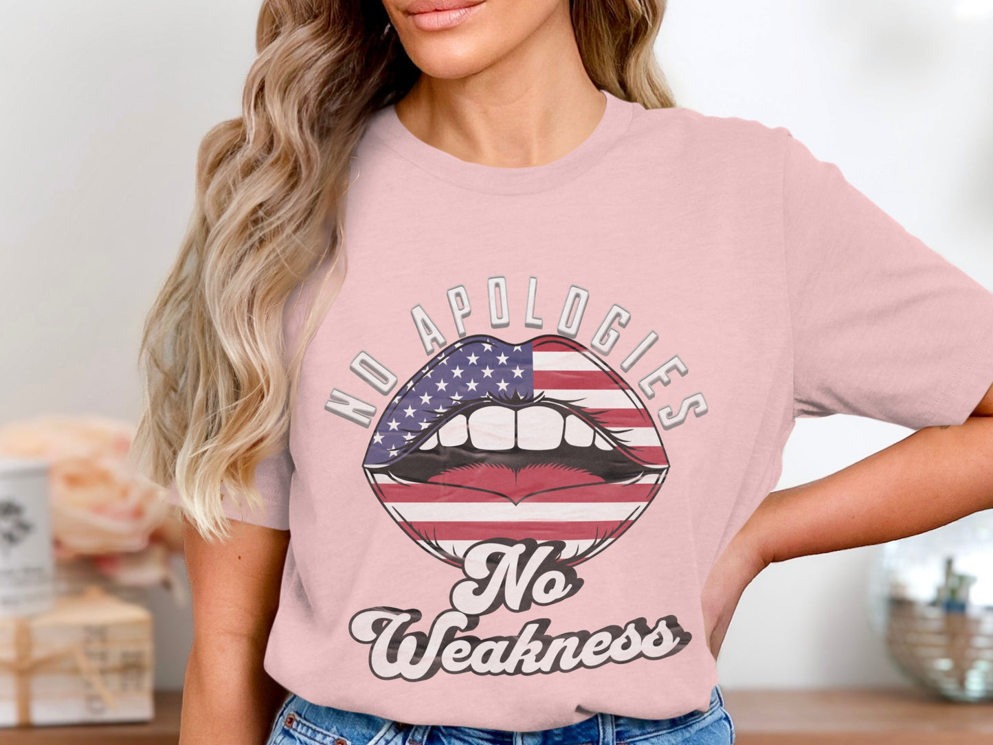 No Apologies No Weakness Patriotic Graphic T-Shirt Product